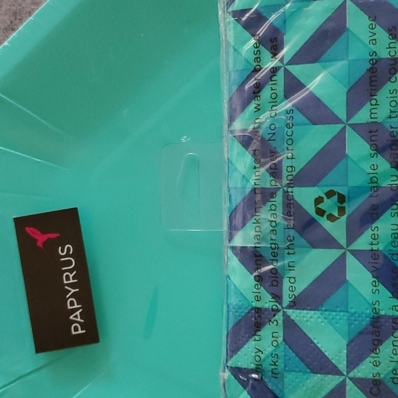 Papyrus 8 dessert plates geometric artsy disposable - Picture 4 of 7